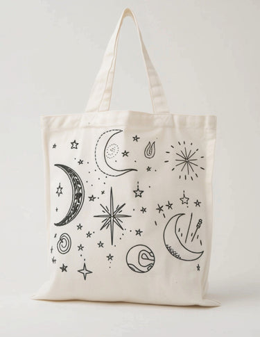 Celestial Moon Stars Hand Embroidery Pattern PDF